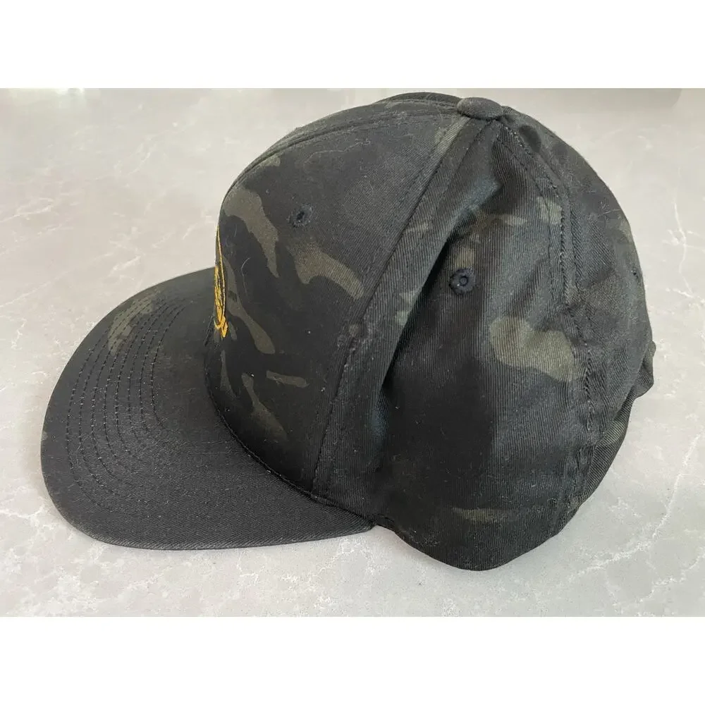 Robeau Mountain Logo Camo SnapBack Hat Yupoong Classics One Size Adjustable